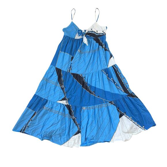 J. Crew Tie-Front Cotton Poplin Dress in Ratti Regatta Print - Picture 2 of 11